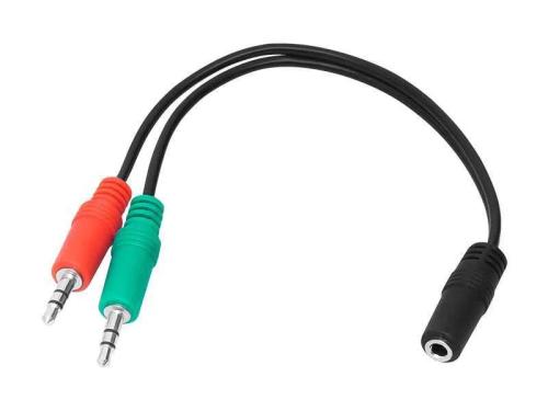 Conector Jack: Tomada 3,5 4 Pólos - 2x Ficha 3,