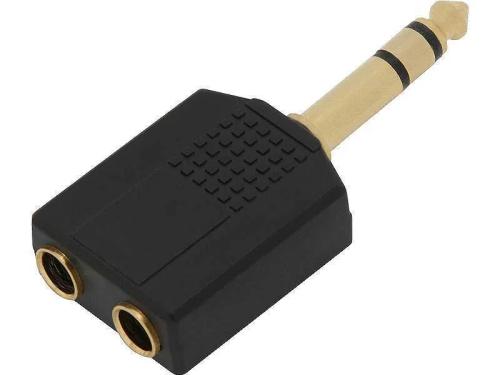 Conector Jack: ficha 63-2 tomada 63stgold