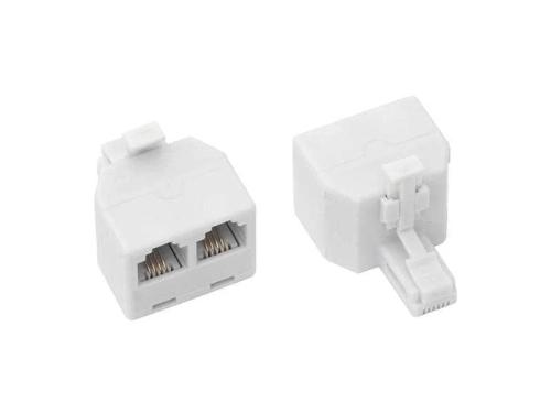 Ficha Divisora de Telefone -2 Tomada Mod 6p4c