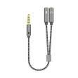 Cable Adaptador Aisens Audio Jack 3.5 4p/M-2xjack.