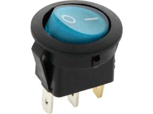 Interruptor redondo iluminado 12v azul