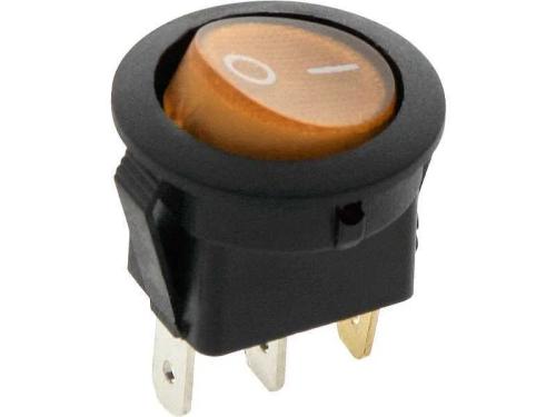 Interruptor redondo iluminado 12v laranja