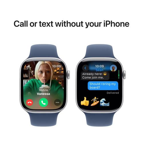 Apple Watch Series 10 GPS + LTE 46mm Prata c/ Brac