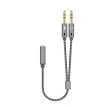 Cable Adaptador Aisens Audio Jack 3.5 4p/H-2xjack.
