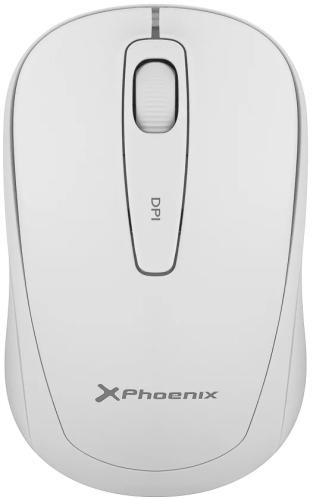 Rato Óptico s/ Fios M250 1600dpi Branco - PHOENIX
