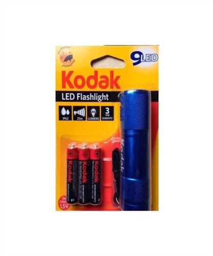 Kodak 9-LED flashlight blue + 3 AAA EHD