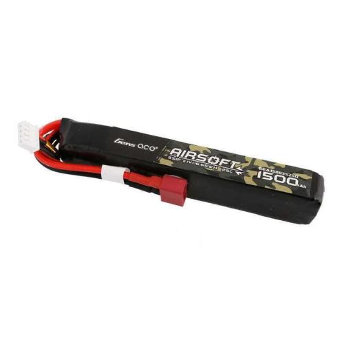 Gens Ace 25c 1500mah 3s1p 11.1v Airsoft Gun Lipo Battery With T Plug