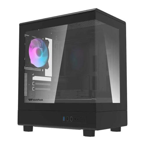 Darkflash Db330m Computer Case + 3 Argb Fans (Black)