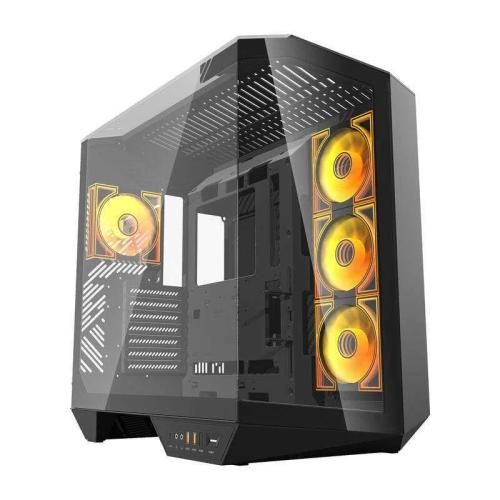 Darkflash Dy470 Computer Case (Black) + 4 Fans
