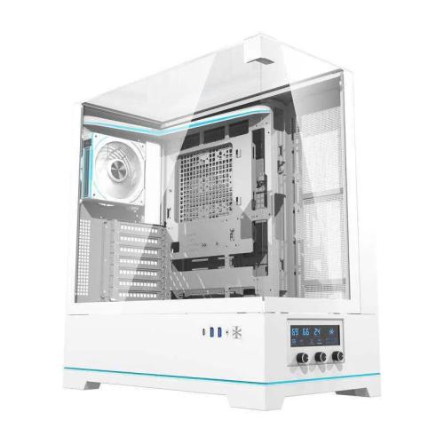 Darkflash Dy450 Pro Computer Case (White) + 1 Fan