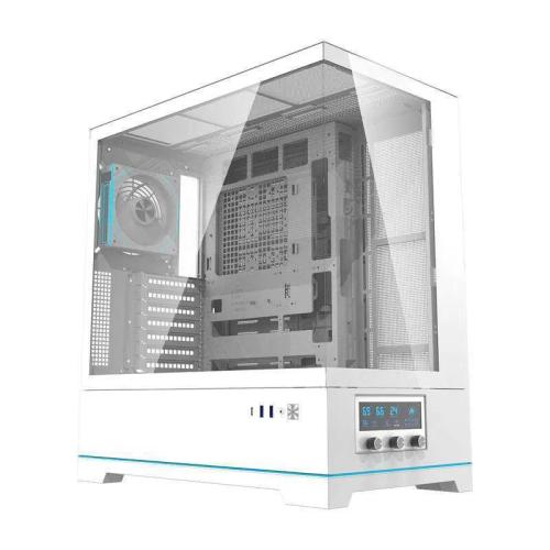 Darkflash Dy451 Pro Computer Case (White) + 1 Fan