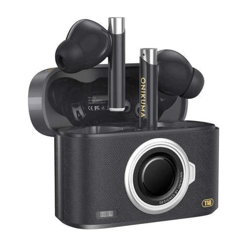 Auscultadores intra-auriculares Onikuma T18 preto