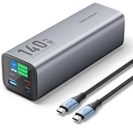 Powerbank 27000mah Vention Fhvh0/ 140w/ Gris/ Inc.