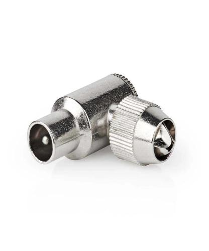 Conector Iec (Coaxial) Angulado 90 Macho Nique.