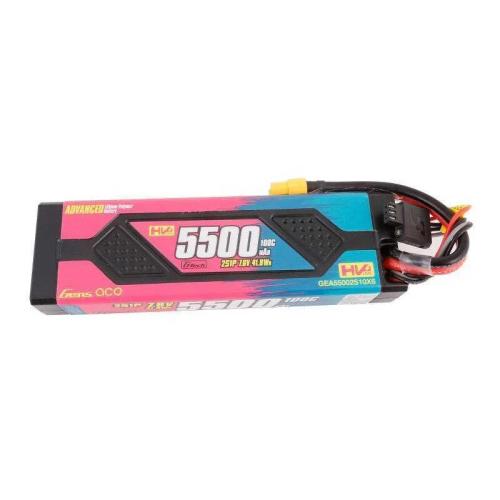 Gens Ace Advanced 5500mah 7.6v 100c 2s1p Hardcase Lipo Battery Pack With Xt60