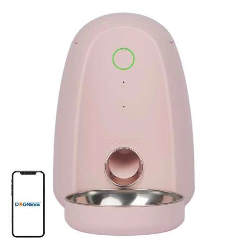 Automatic Pet Feeder With Plastic Bowl Wifi Mini Dogness (Pink)