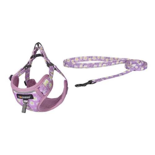 Conjunto para cães Arnês e trela Dogness (rosa cá.