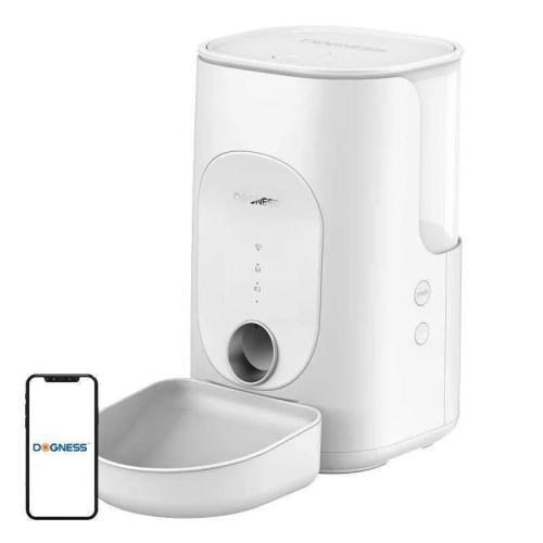 Automatic Pet Feeder Dogness F16 4l With Melanine Bowl (White)