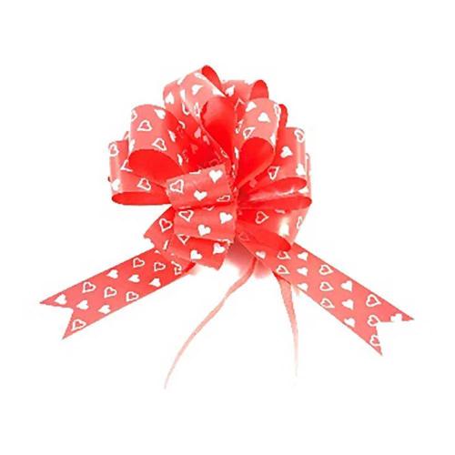 Laços decoração coração vermelho, saco de 50 unid.