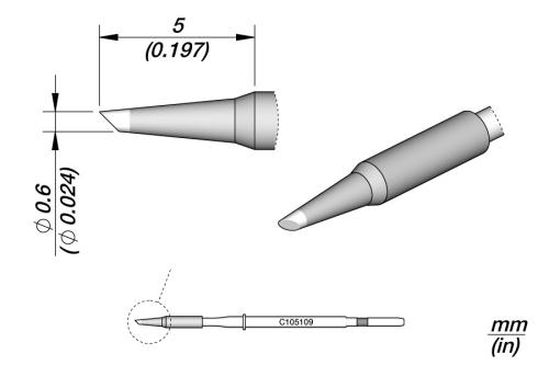 Cartucho Biselado Ø 0,6