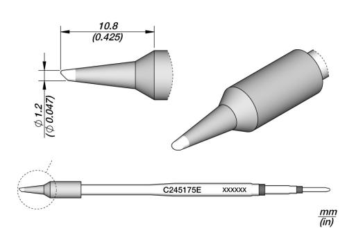 Cartucho Biselado Ø 1,2