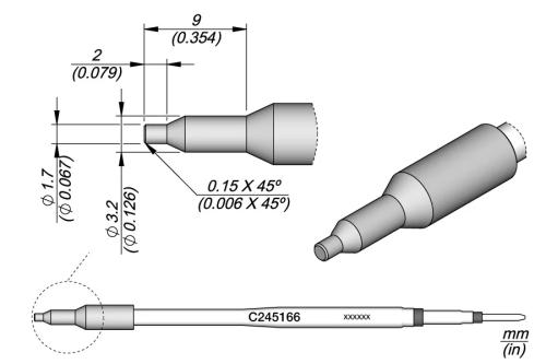 Ponta Inox de Plástico Ø 1,7