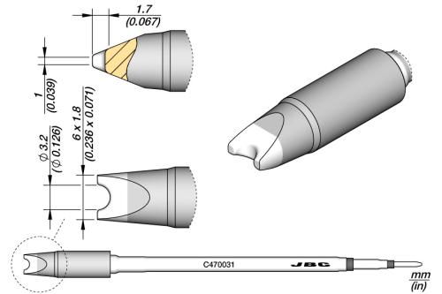 Pino / Conector Ponta Ø 3,2