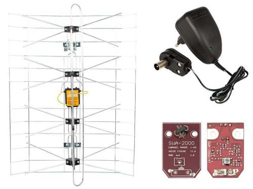 Antena de Malha Dipol 3dx+Fonte de Alimentação+Amplificador