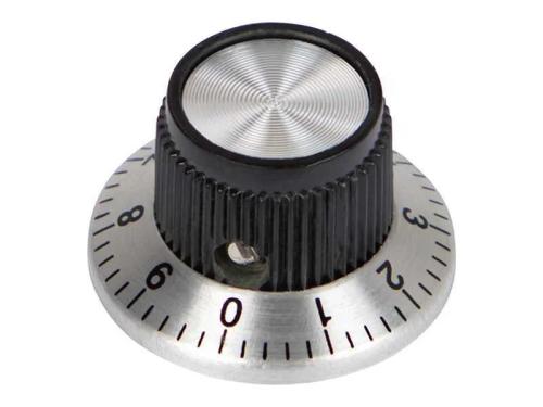 Escala do potenciómetro com 24 mm de diâmetro