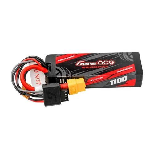 Lipo Gens Ace G-Tech 1100mah 11.1v 3s1p 60c Grp-76 Hardcase Battery With Xt60 Plug