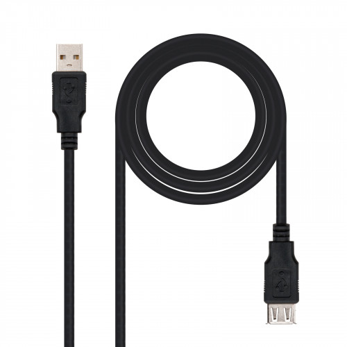Cable Usb(A) 2.0 a Usb(A) 2.0 Nanocable 3m Negro