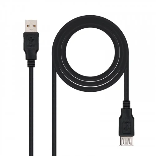 Cable Usb(A) 2.0 a Usb(A) 2.0 Nanocable 3m Negro