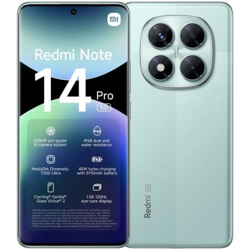 Smartphone Xiaomi Redmi Note 14 Pro 5g 8/256gb Verde Coral