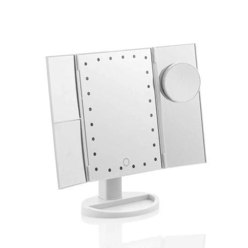 Color: Blanco<br>alimentação: 4 X AA (No Incluidas)<br>tipo: Espejo Led<br>marca: Innovagoods<br>car