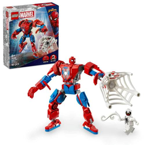 Lego Marvel: Robô do Spider-Man Contra Anti-Venom | Idades 6+ | 107 Peças | Item 76308