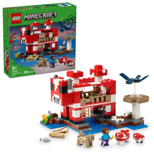 Lego Minecraft: a Casa Mooshroom | Idades 8+ | 500 Peças | Item 21270