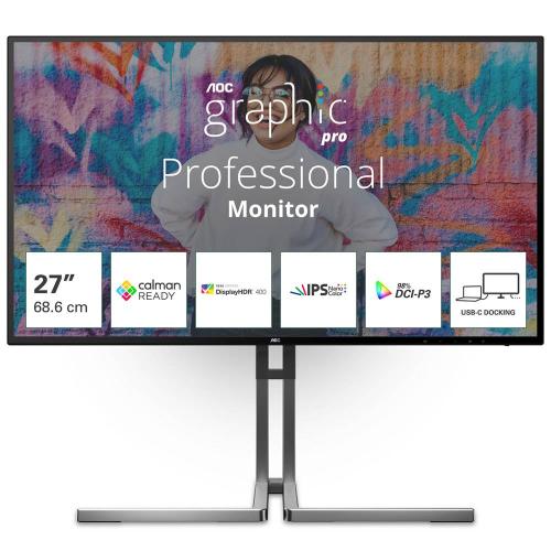 Monitor Aoc Graphic Pro U27u3cv Ips 27" 4k Uhd 16:9 60hz Adaptive-Sync