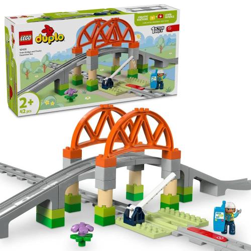 Lego Duplo Town: Set de Expansão de Ponte e Carris para Comboio | Idades 2+ | 42 Peças | Item 10426