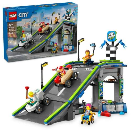 Lego City: Sem Limites: Pista com Rampa para Carros de Corrida | Idades 6+ | 436 Peças | Item 60460