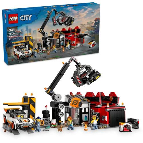 Lego City: Ferro-Velho com Carros | Idades 7+ | 871 Peças | Item 60472