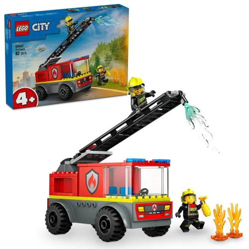 Lego City: Camião dos Bombeiros com Escada | Idades 4+ | 82 Peças | Item 60463