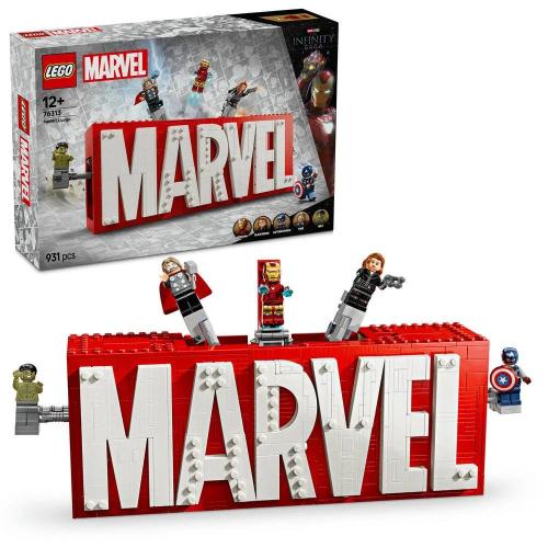 Lego Super Heroes: Logótipo Marvel e Minifiguras | Idades 12+ | 931 Peças | Item 76313