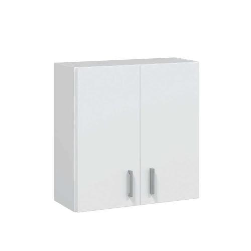 Armário suspenso multiusos, 2 portas, branco