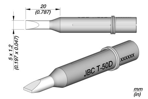 Ponta de Soldadura de Longa Duração T-50d