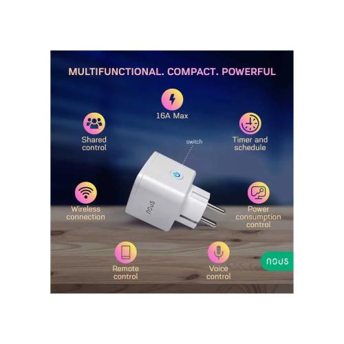 Ficha inteligente Wi-Fi Nous A7 Tuya (16a)