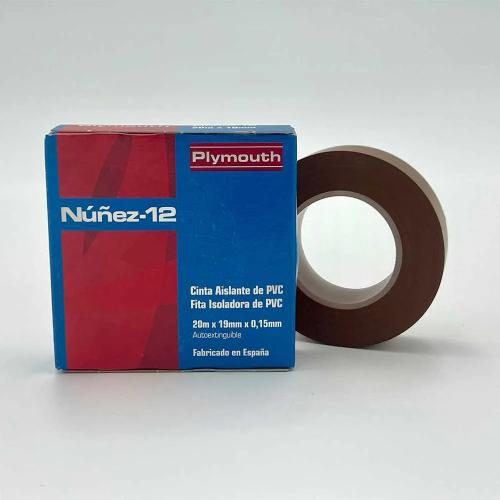 Fita isolante pvc marrom alta adesão 20 m x 19 mm.