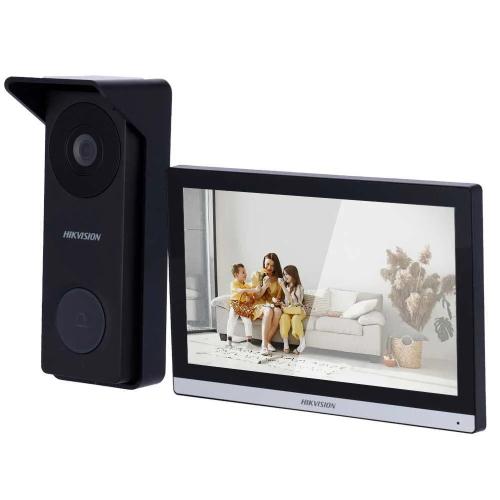 Kit de Videoportero - Tecnología 4 Hilos Analógico & Wifi - Placa Y Monitor - Permite 2 Monitores Má