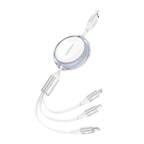 Foneng X113 Cabo 3-em-1 1.1m Branco