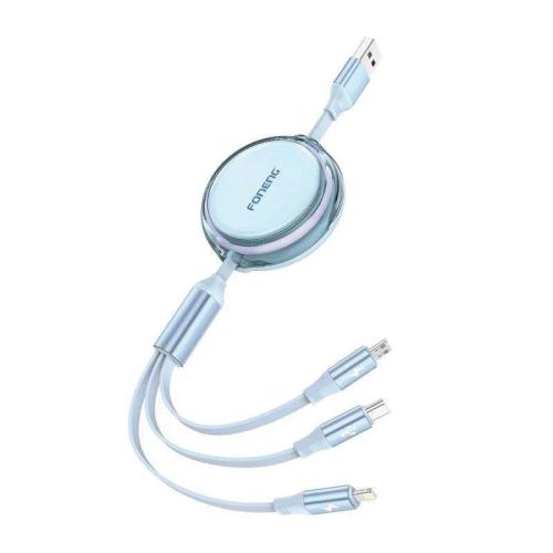 Foneng X113 Cabo 3-em-1 1.1m Azul