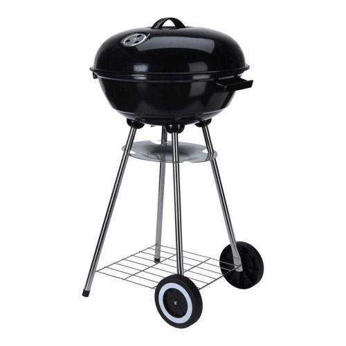 Barbacoa de Carbó de Peu Amb Tapa I Rodes, Acabat Esmaltat. Mides Barbacoa Ø46 X 84 Cm. Alçada de Co